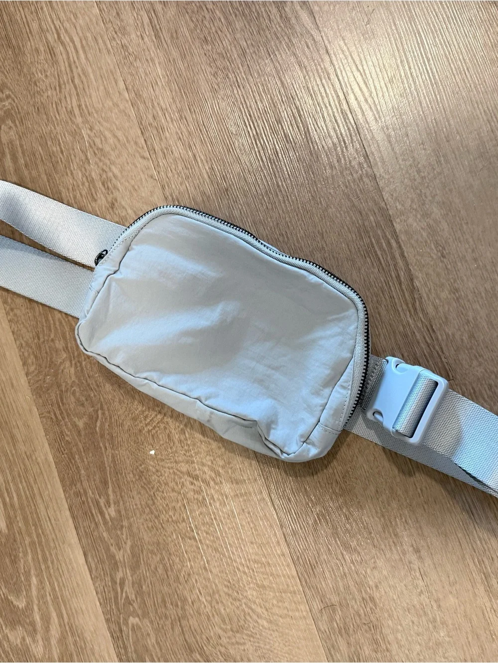 Neutral Light Gray Women’s Crossbody Belt Bag